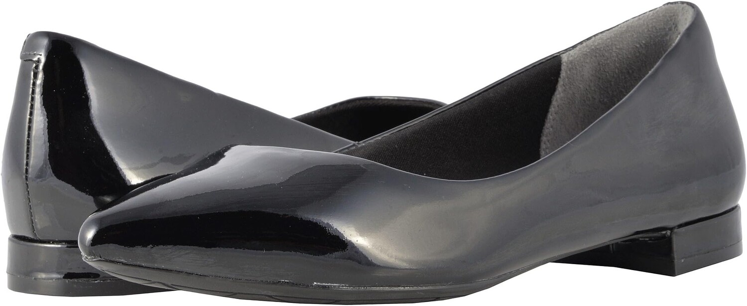 Туфли на плоской подошве Rockport Total Motion Adelyn Ballet, цвет Black Patent