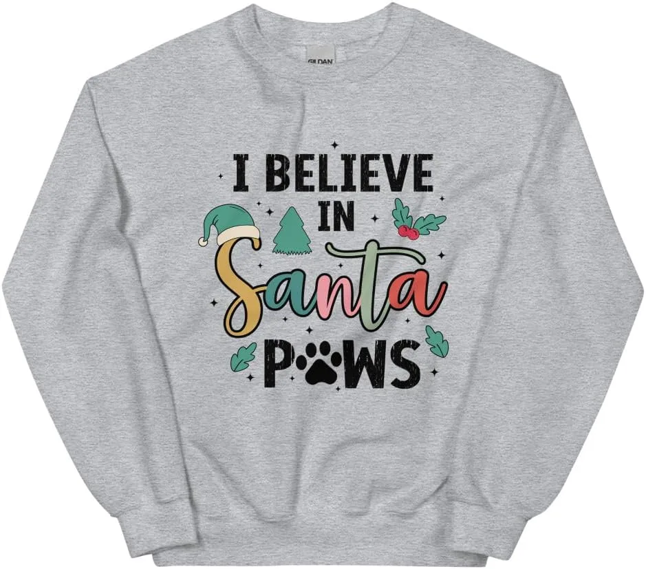 Свитшот Santa Paws Dog Mom Dog Dad, рождественский подарок для любителей собак