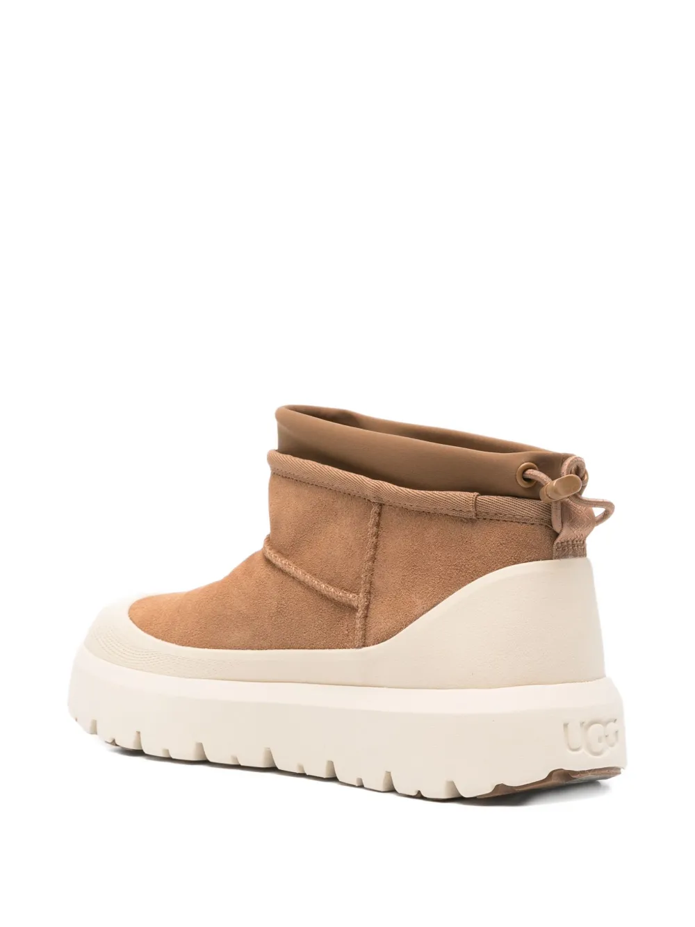 Мужские ботинки UGG короткие с резиновой подошвой, коричнево-бежевый — фото 3