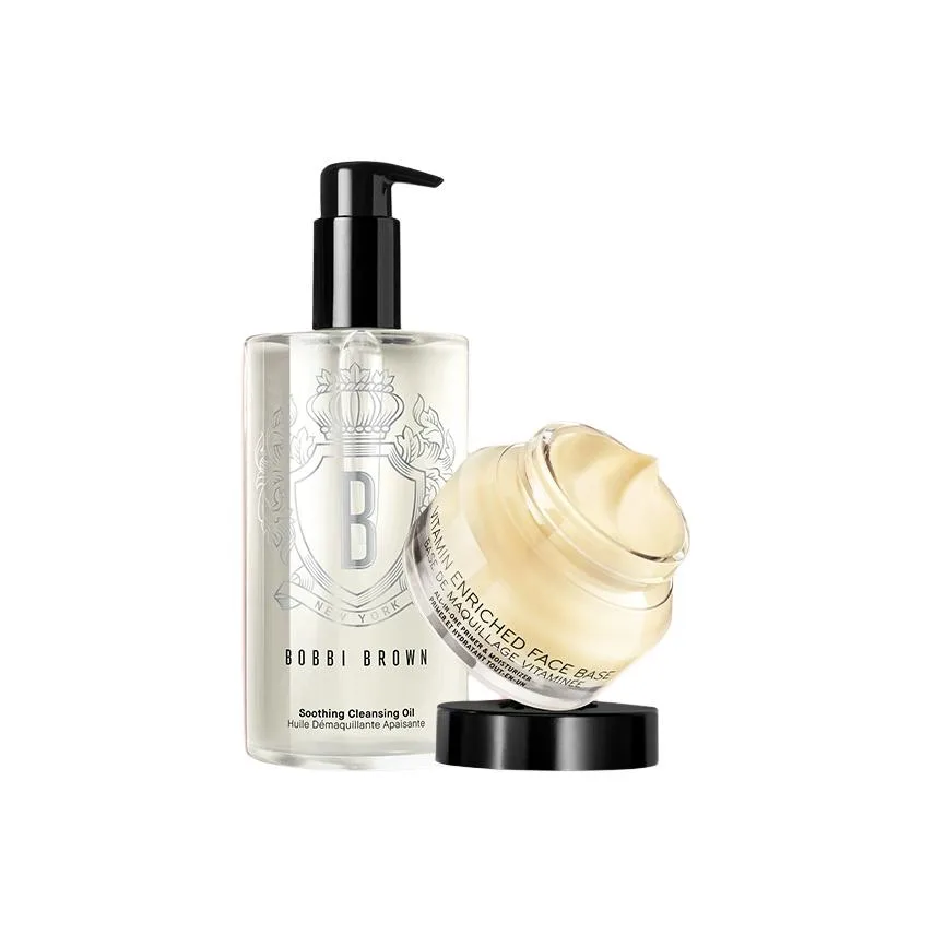 BOBBI BROWN Набор для ухода за кожей унисекс, 2 Water-Based Cleansing Oil 400ml+Primer & Moisturizer 50ml