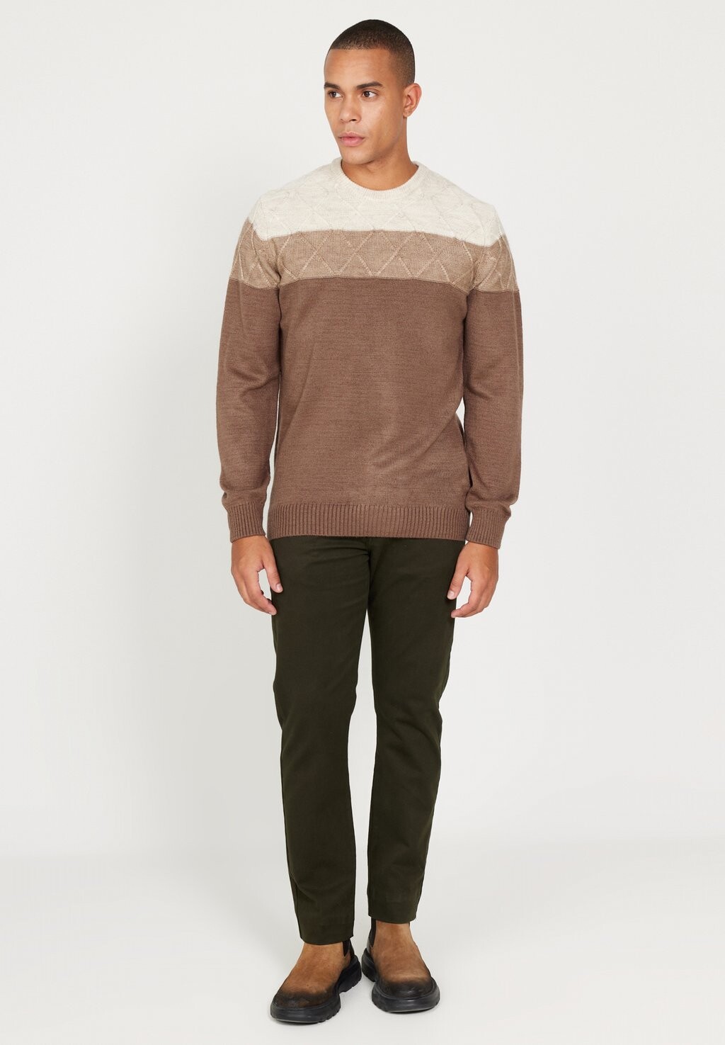 

Джемпер STANDARD FIT O COLLAR AC&CO / ALTINYILDIZ CLASSICS, коричневый