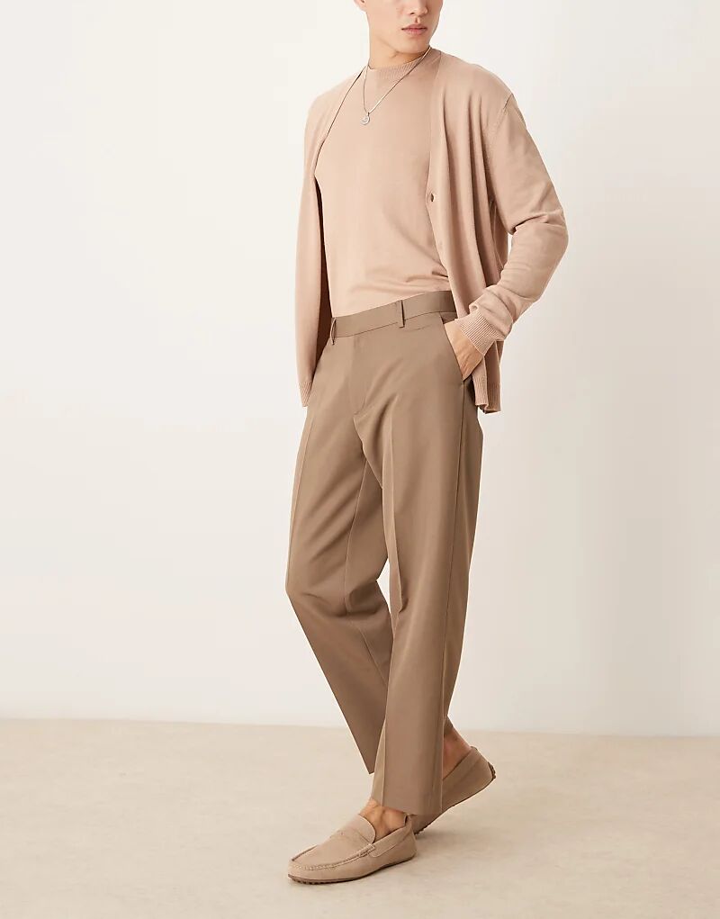 

Свободный вязаный кардиган ASOS DESIGN в каменном цвете — часть комплекта