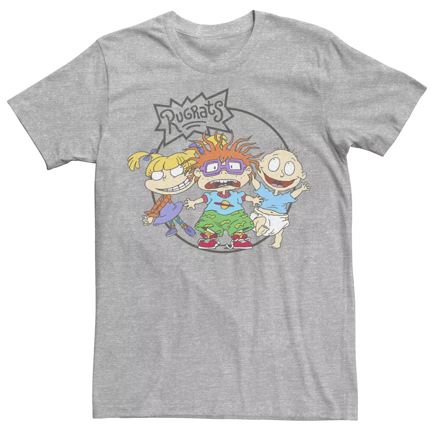 

Мужская футболка с логотипом Rugrats Chuckie Tommy and Angelica Licensed Character