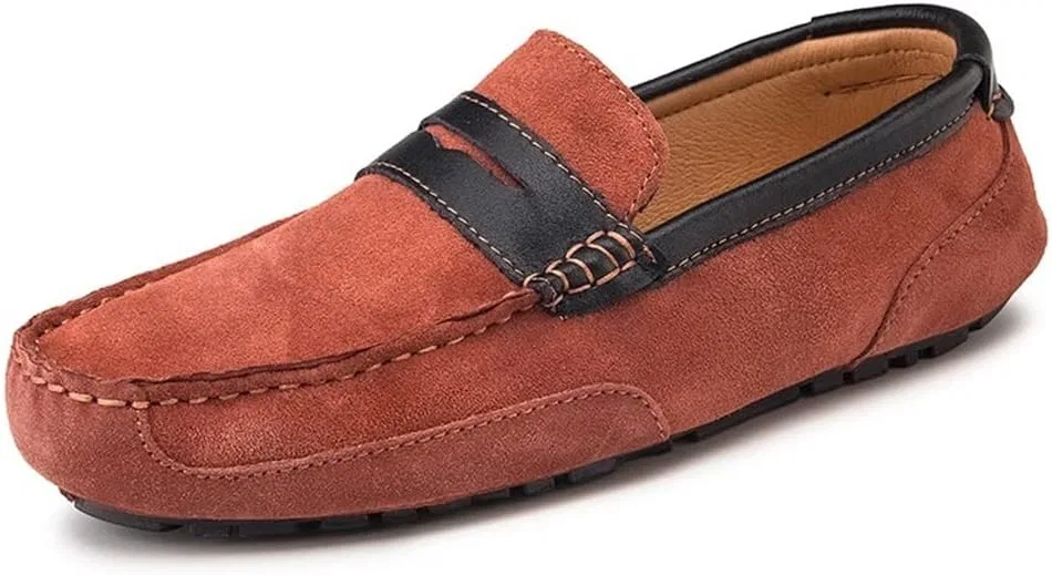 Мокасины мужские на овчине Brick Red SayfuR — фото 2