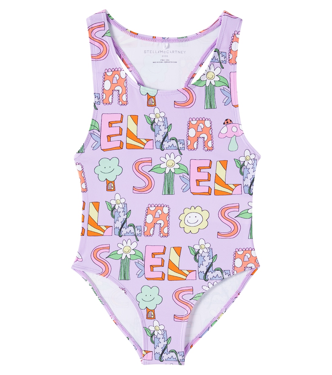 

Купальник с логотипом Stella McCartney Kids, Viola/Multicolor