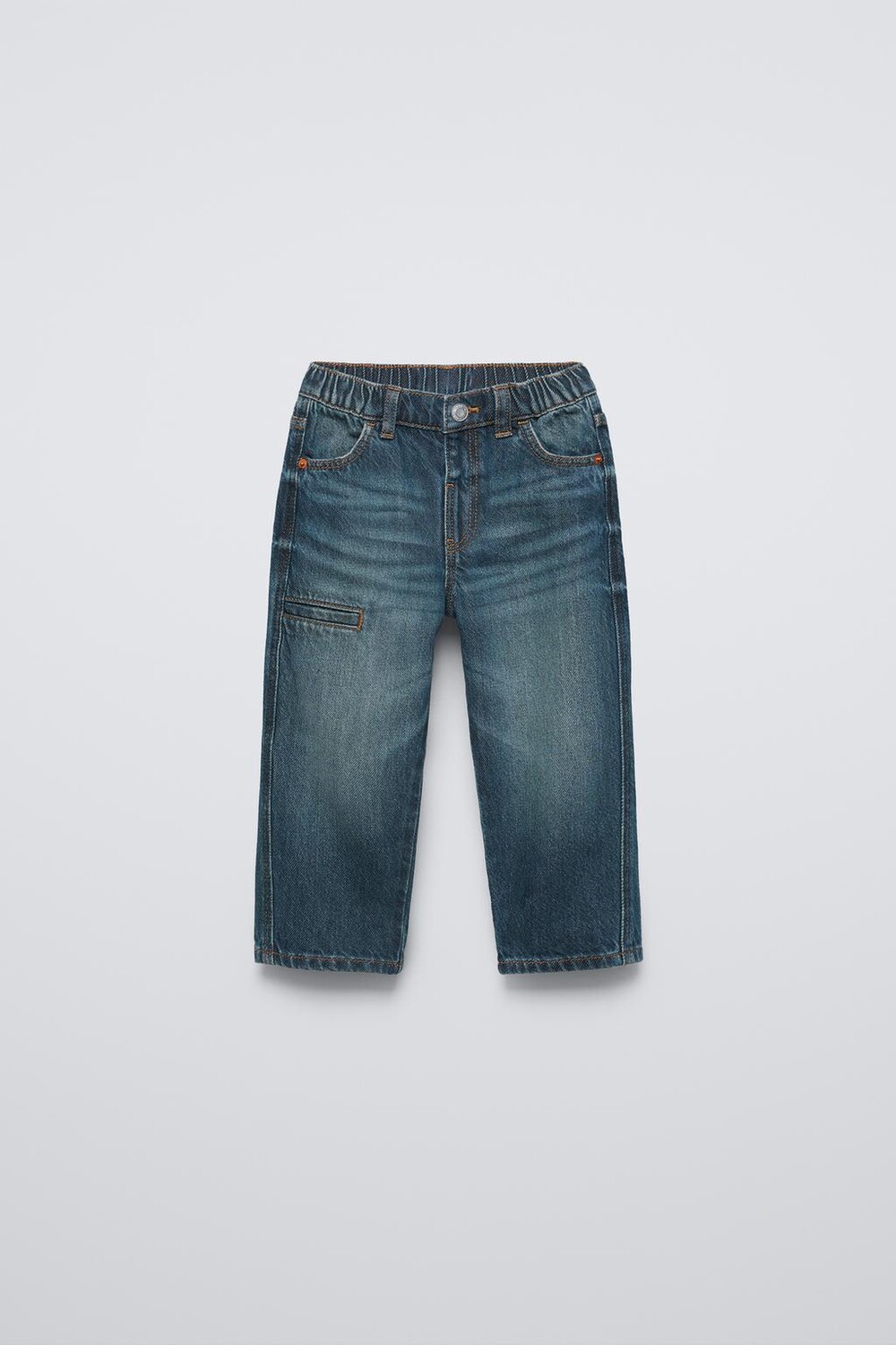 

Прямые джинсы с эффектом потертости ZARA, зеленый/синий