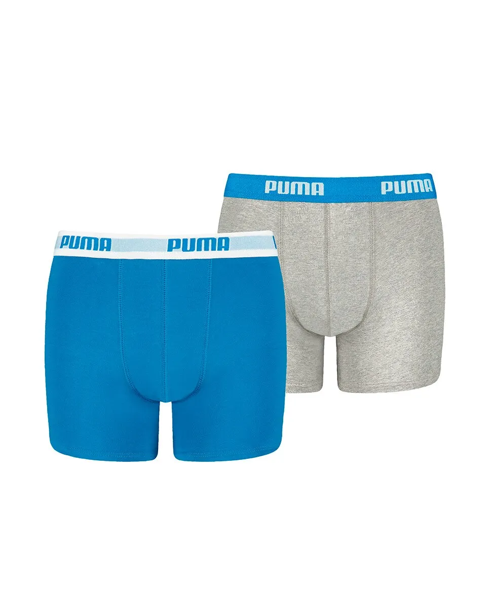 

В упаковке 2 детских боксера с логотипом на поясе Puma, цвет Azul Índigo