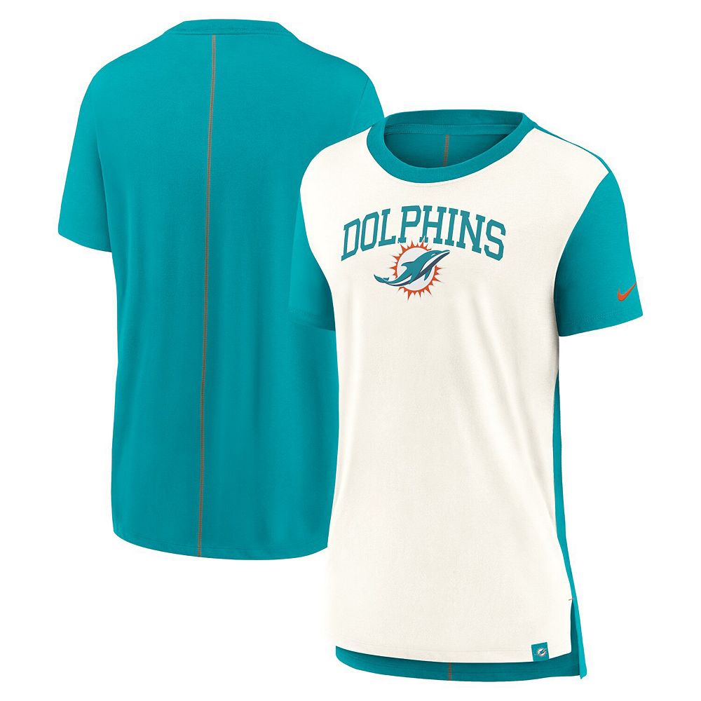 

Женская футболка Nike кремового/голубого цвета Miami Dolphins Wordmark Tri-Blend, цвет Dol Beige