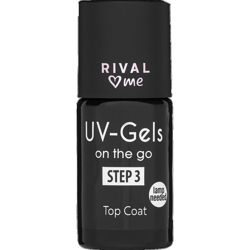 

УФ-гели на ходу, верхнее покрытие RIVAL loves me, 8 ml