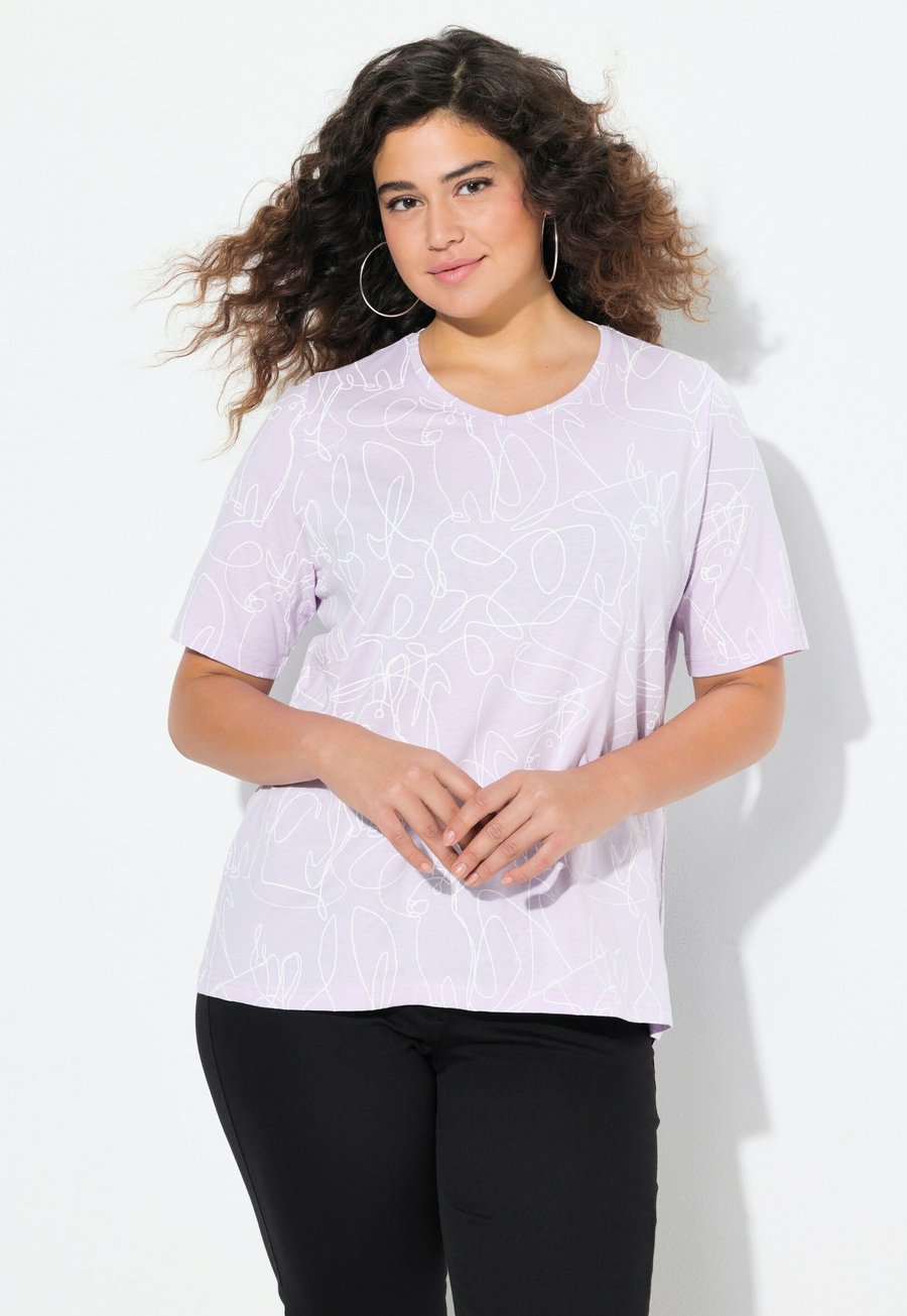 

Футболка Ulla Popken SHORT SLEEVE TEE, Lavender/Lilac, Розовый, Футболка Ulla Popken SHORT SLEEVE TEE, Lavender/Lilac