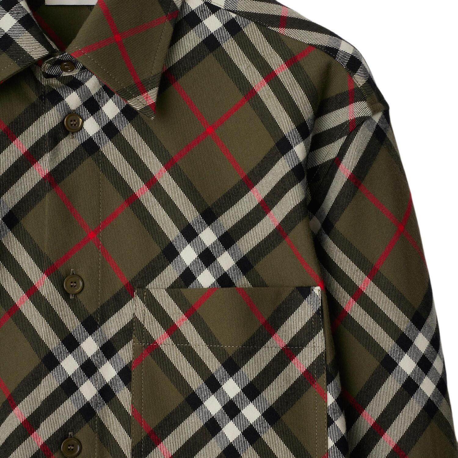 Рубашка Burberry Винтажная хлопковая клетчатая, умбра