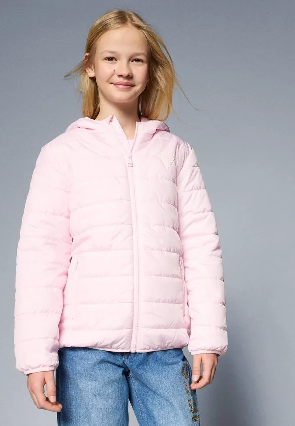 Детская легкая куртка с капюшоном и утеплителем Guess, Ballet Pink