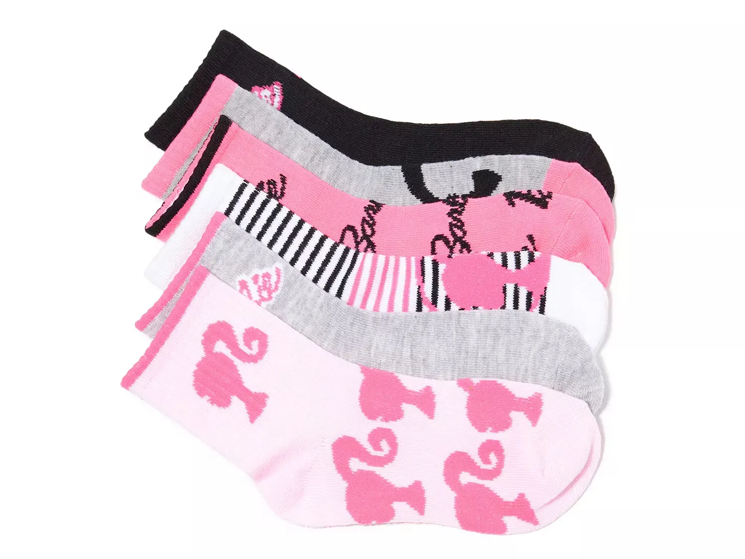 

Носки детские Barbie Crew - набор 6 пар High Point Design, Pink/Black/White
