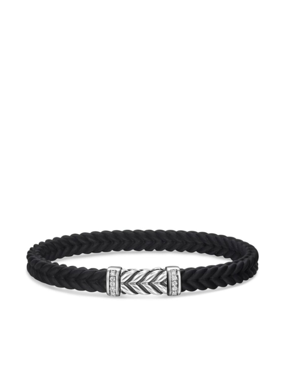 

Браслет из стерлингового серебра с бриллиантами и шевронами David Yurman, черный