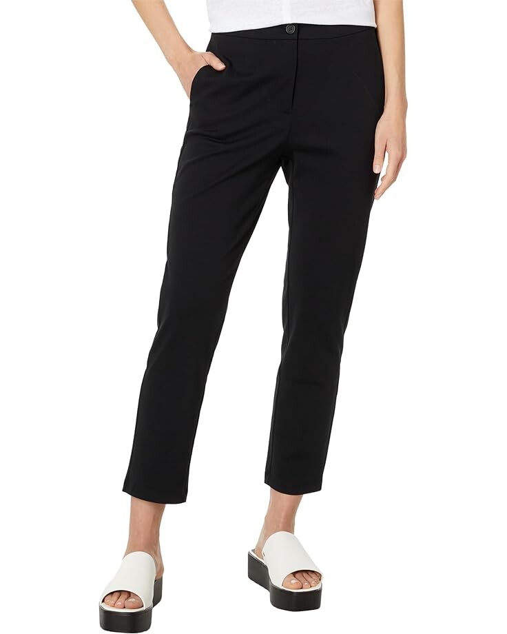 

Брюки Eileen Fisher Petite High Waisted Ankle, черный