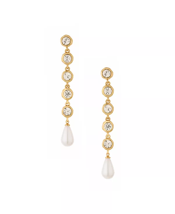 

Элегантные современные серьги с кристаллами, покрытые 18-каратным золотом Ettika, gold