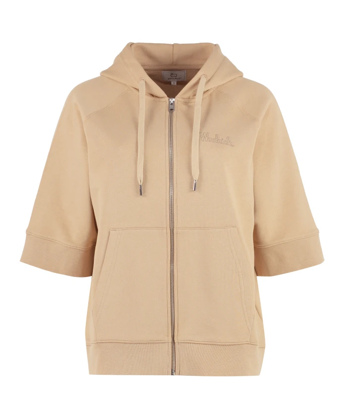 

Хлопковый свитер с вышивкой Woolrich, бежевый