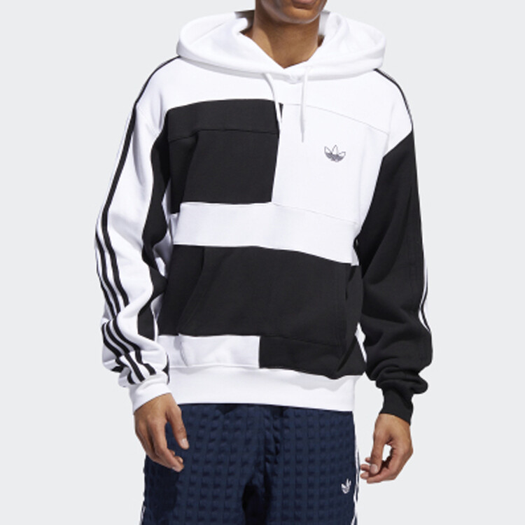 Толстовка ASYMM BLOCK мужская черно-белая Adidas Originals, черно-белый — фото 3