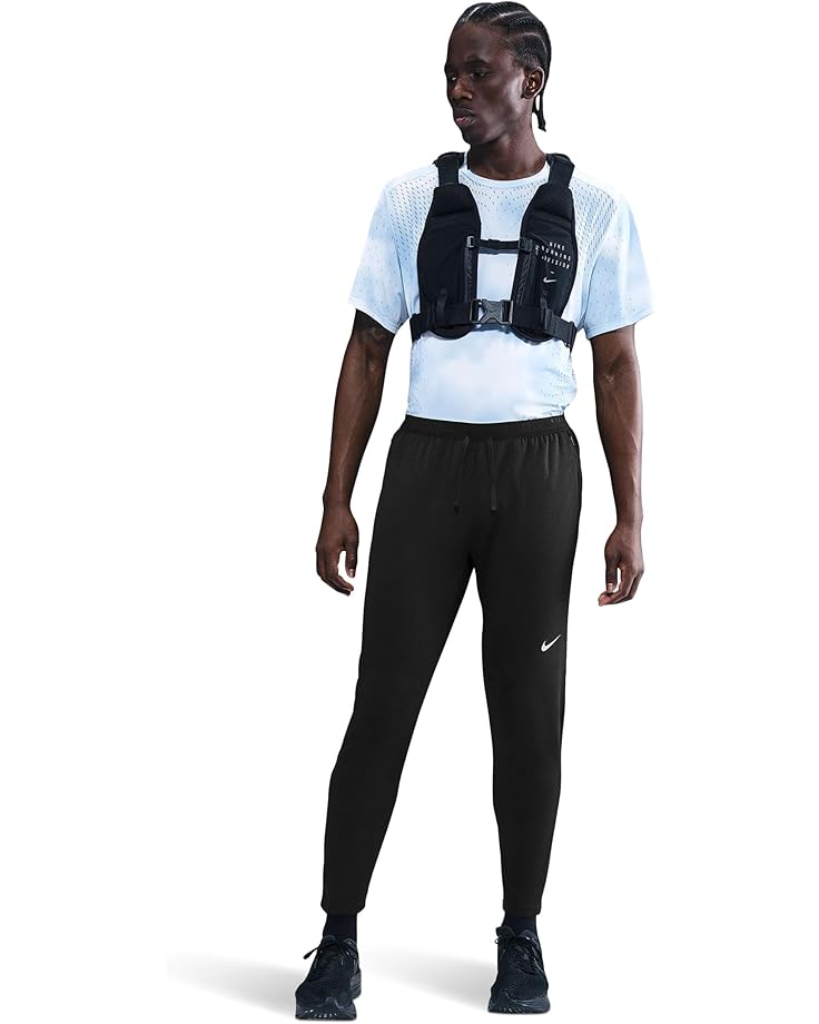 Мужские беговые брюки Nike Stride Dri-Fit Knit, Black/Reflective Silver — фото 3