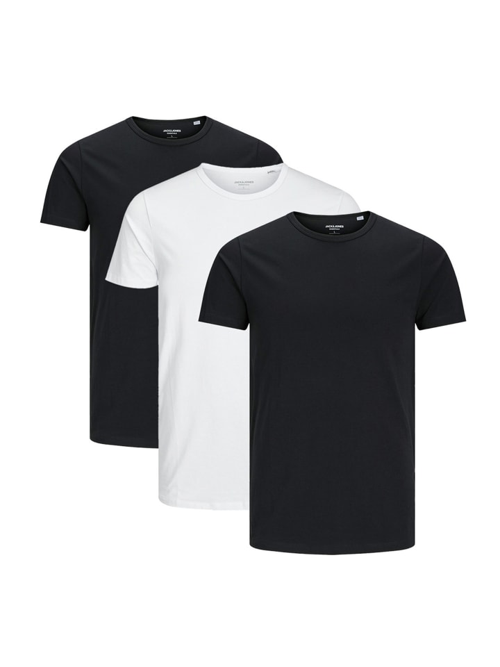

Футболка Jack & Jones, черный/белый