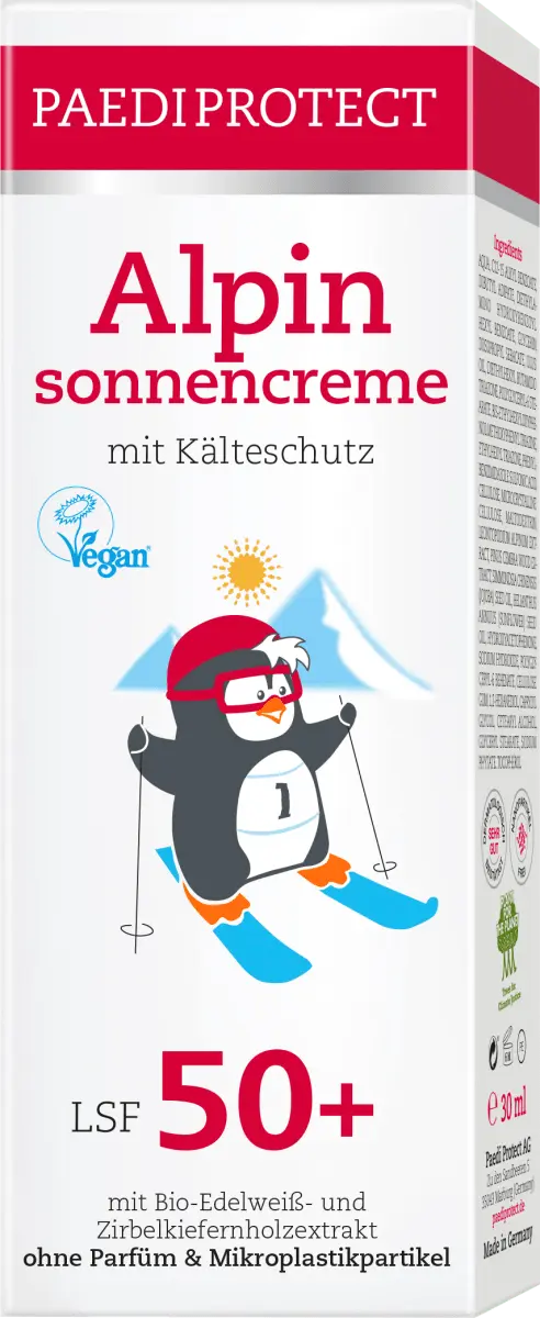 

Альпийский солнцезащитный крем с защитой от холода SPF 50+ 30 мл. PAEDIPROTECT