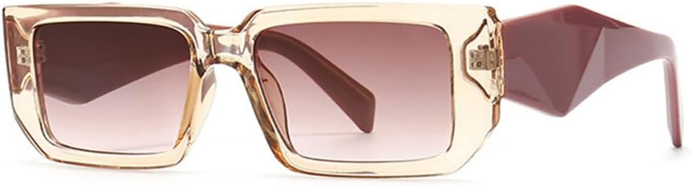 

Модные прямоугольные солнцезащитные очки для женщин в стиле ретро, ​​солнцезащитные очки UV400 с леопардовым принтом для мужчин, квадратные солнцезащитные очки LJTJTAV, Champagne Tea