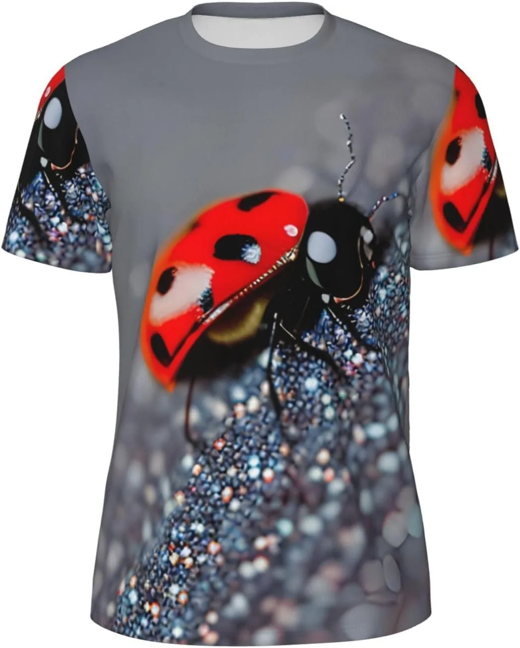 

Футболка мужская летняя Ladybugs Pattern с принтом, легкая и дышащая SDFHU