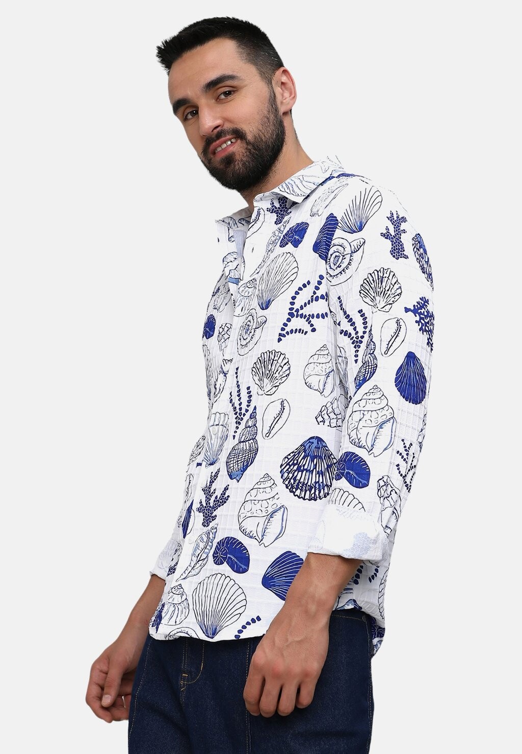 

Рубашка CASUAL GEORGE Campus Sutra, синий
