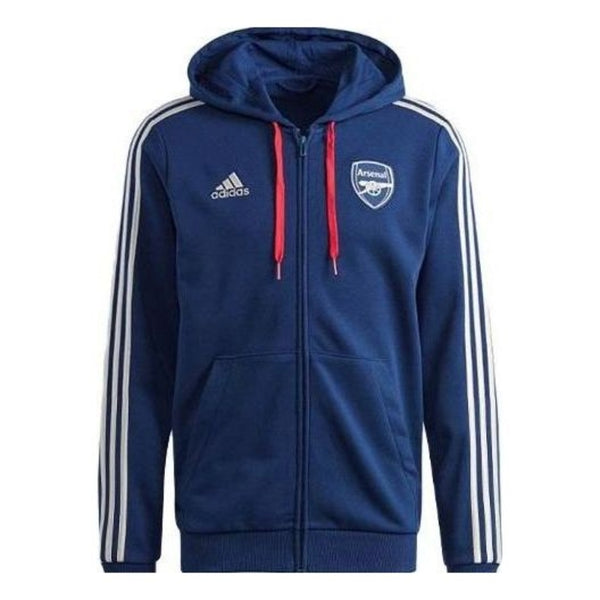 

Куртка arsenal dna с капюшоном на молнии Adidas, синий