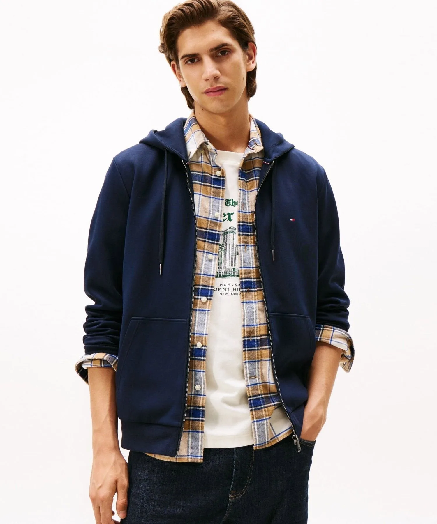 Худи на молнии Essential In Techno TOMMY HILFIGER, Navy DW5