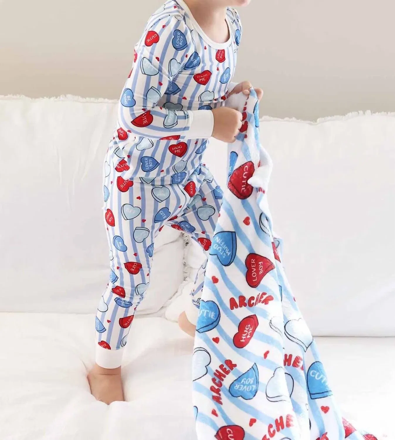 Caden Lane Пижамный комплект Sweet Like Candy из двух частей, синий — фото 2