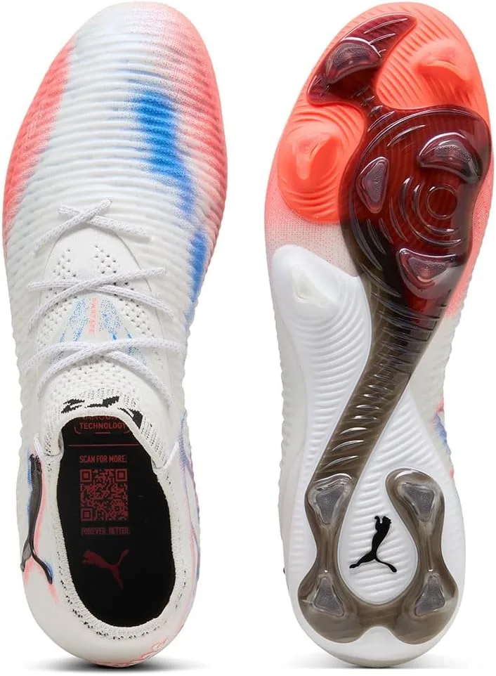 Кроссовки PUMA Future 8 Ultimate Low FG Hot Pursuit унисекс, белый — фото 3