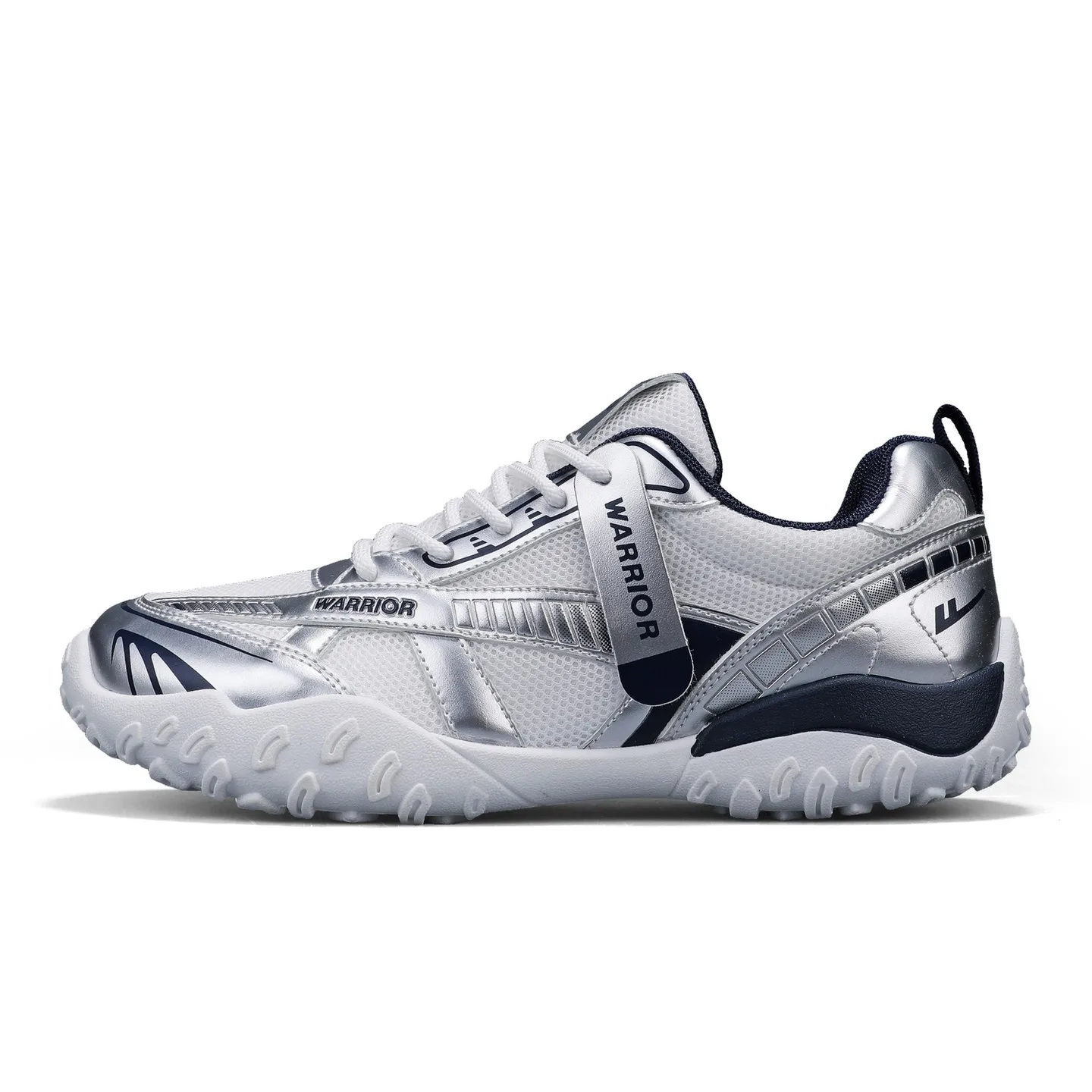 WARRIOR Повседневные мужские кроссовки low top серебристый/белый/темно-синий