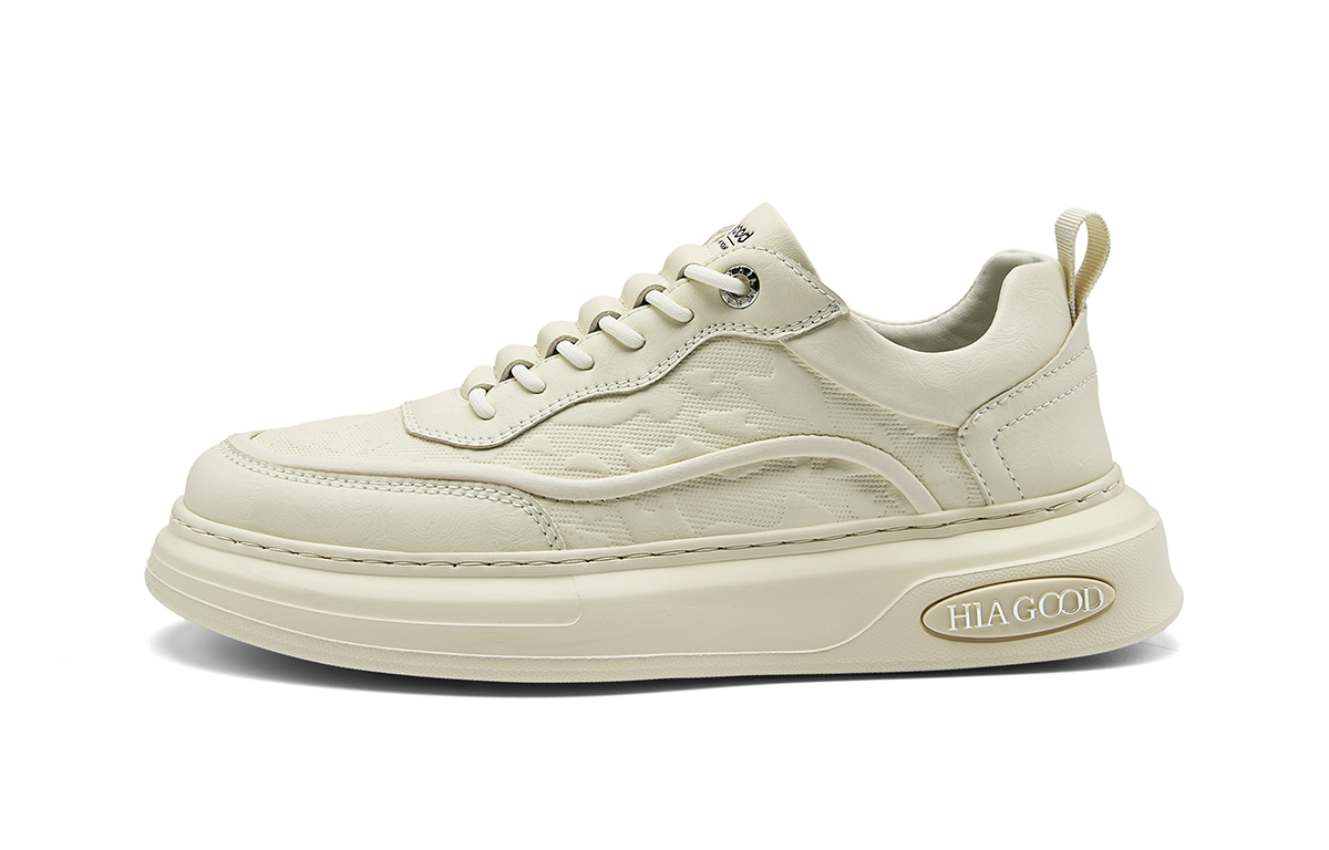 

HLA Мужские низкие скейтерские кеды бежевые, цвет Beige