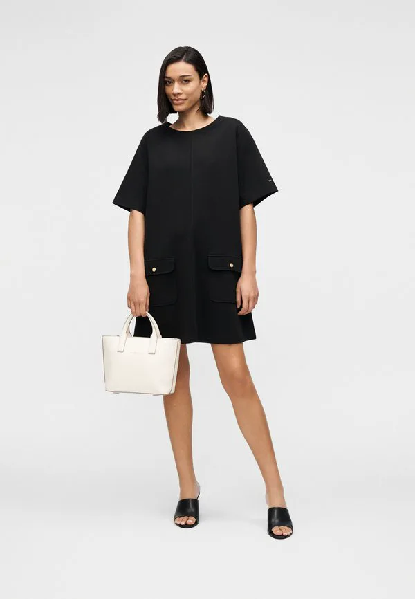 Платье-Футляр с золотистыми пуговицами Tommy Hilfiger, Black — фото 2