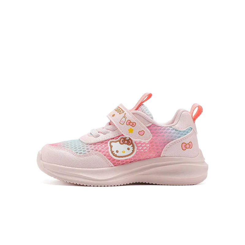 Кроссовки Hello Kitty износостойкие дышащие легкие амортизирующие с поддержкой увеличения высоты низкие Sanrio, Pink