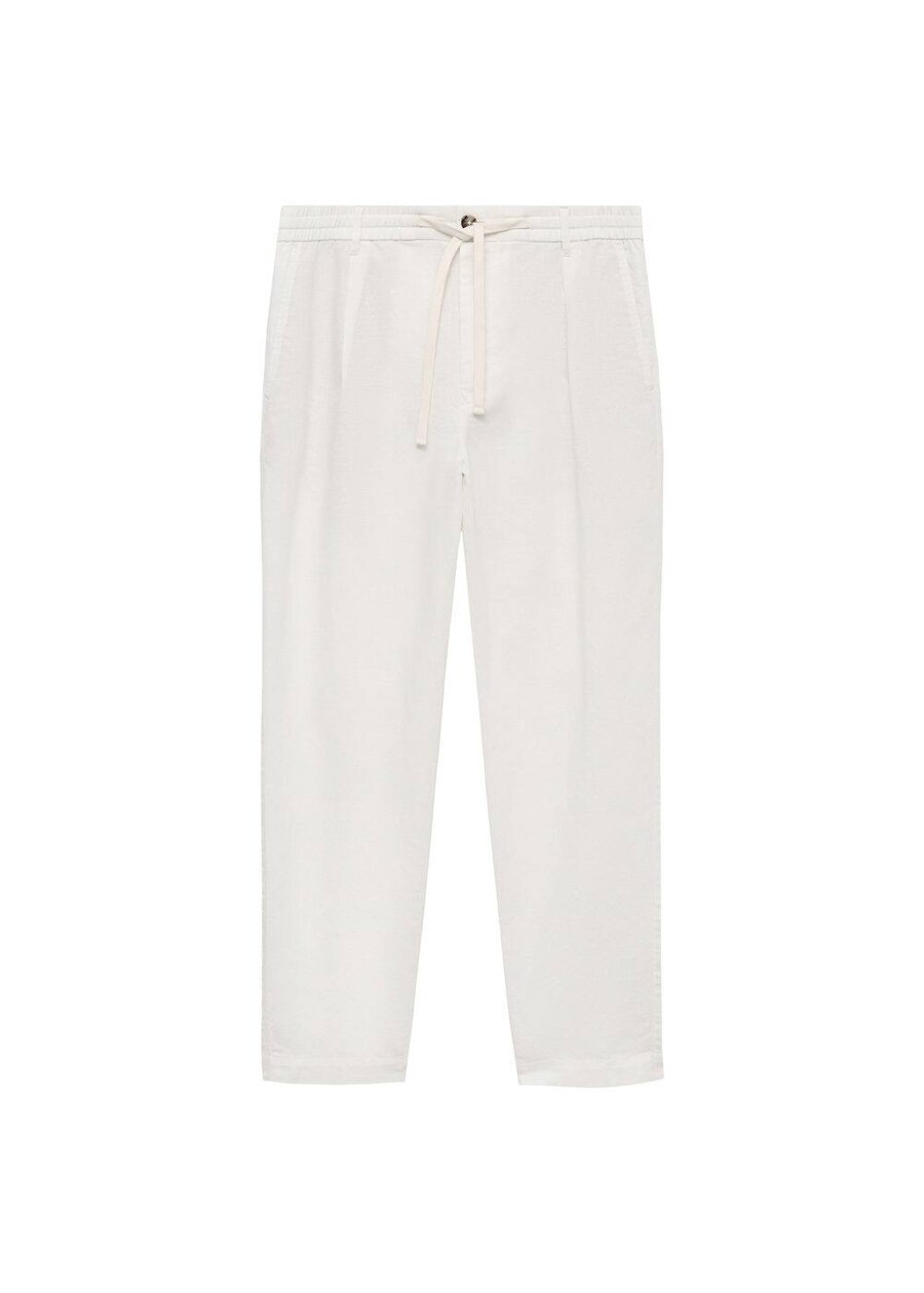 

Обычные брюки со складками спереди MANGO MAN Romelino, White