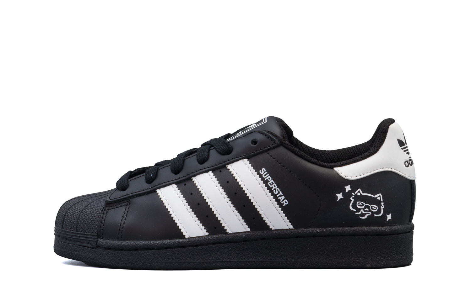 

Superstar 2 устойчивые к истиранию низкие кроссовки для скейтбординга унисекс white Adidas Originals, черный