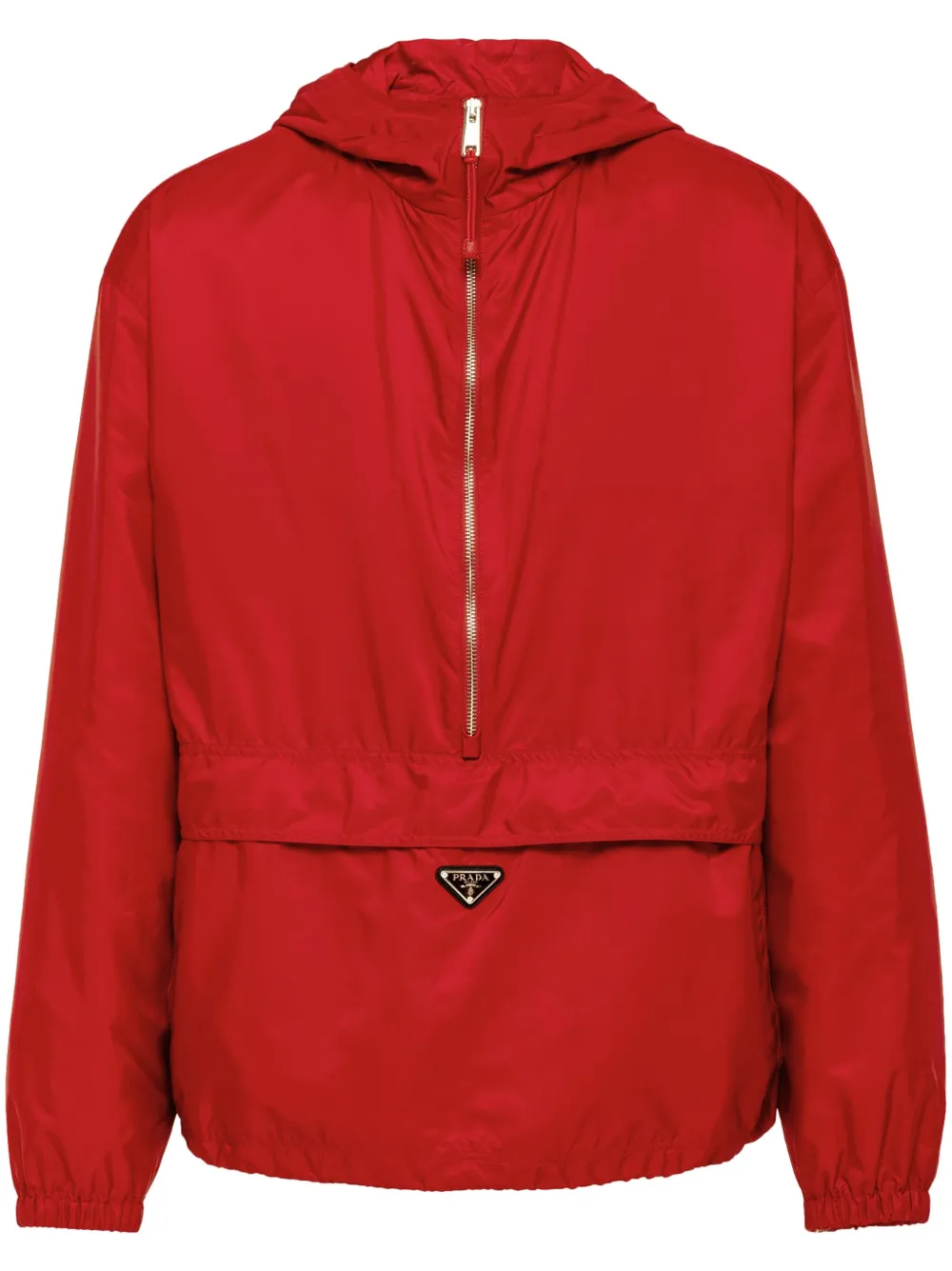 

Куртка с капюшоном и логотипом Prada, красный
