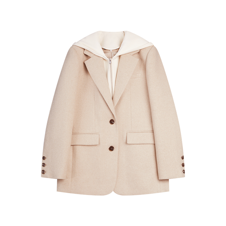 

ELLE Деловой костюм женский Camel с воротником утолщенный