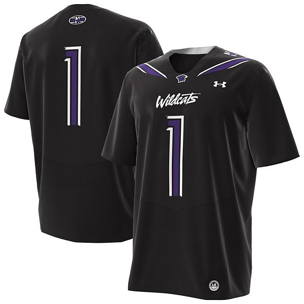 

Мужская футболка Northwestern Wildcats Alternate Replica черная Under Armour