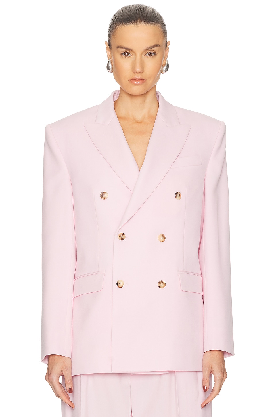 

Двубортный блейзер Wardrobe.Nyc, Blush