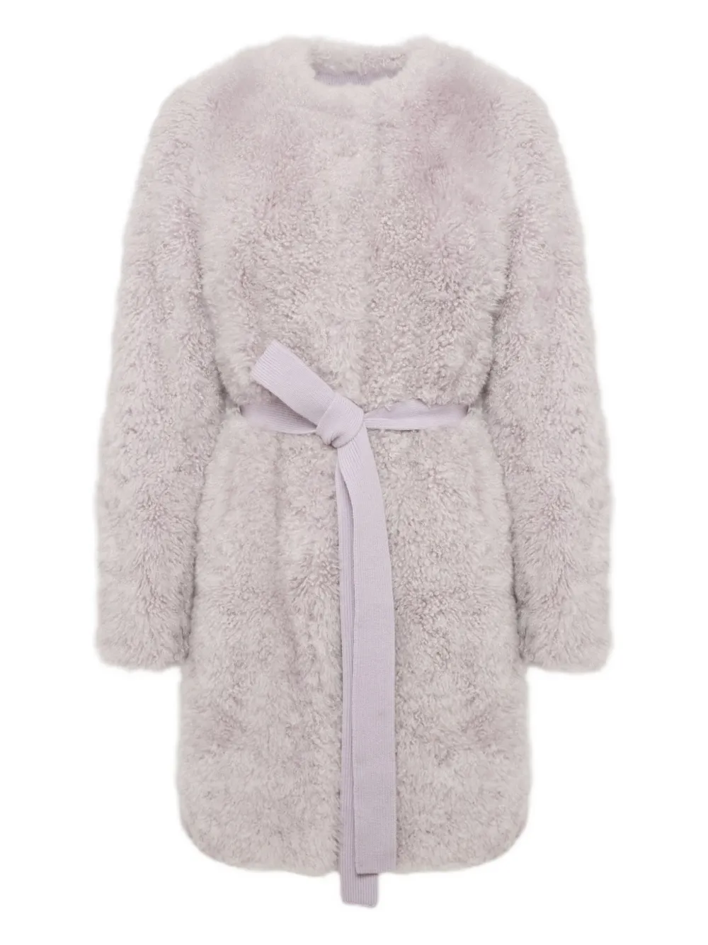 

Пальто с поясом Yves Salomon, фиолетовый