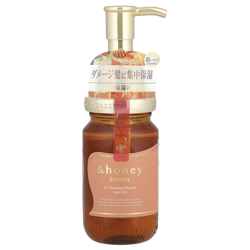 

&honey, Creamy EX Damage Repair, масло для волос, с ягодным медом, 100 мл (3,4 жидк. Унции)