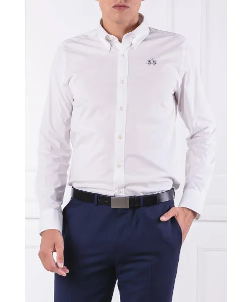 

Футболка со львом Slim fit La Martina, белый