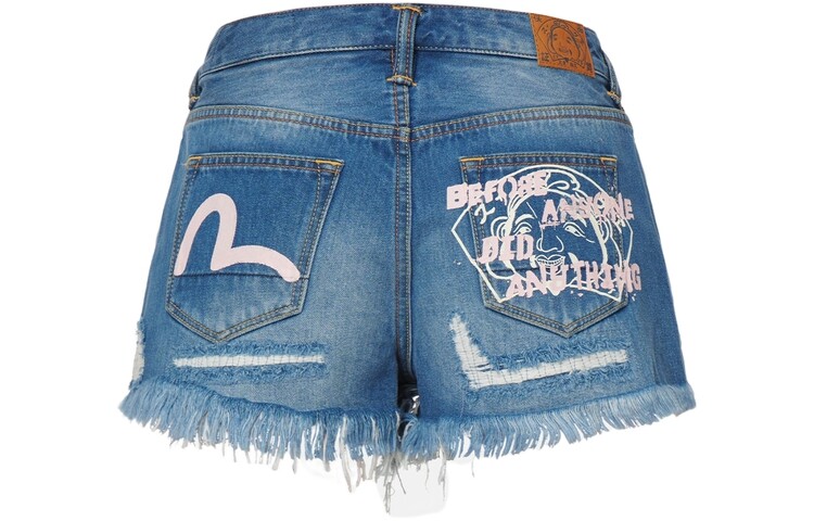 

Джинсовые шорты женские джинсовые синие Evisu