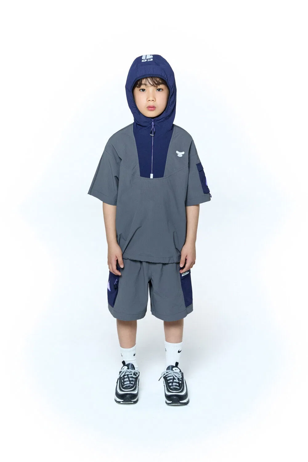 Детские активные шорты Zeta Active Uniform цвета Storm Grey от Children Of Planet — фото 3