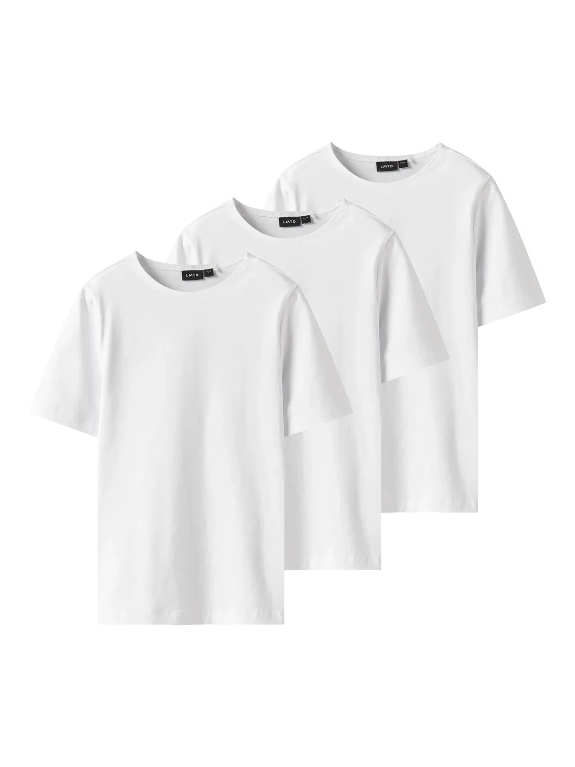 Футболка, 3er-Pack, Name it, bright white