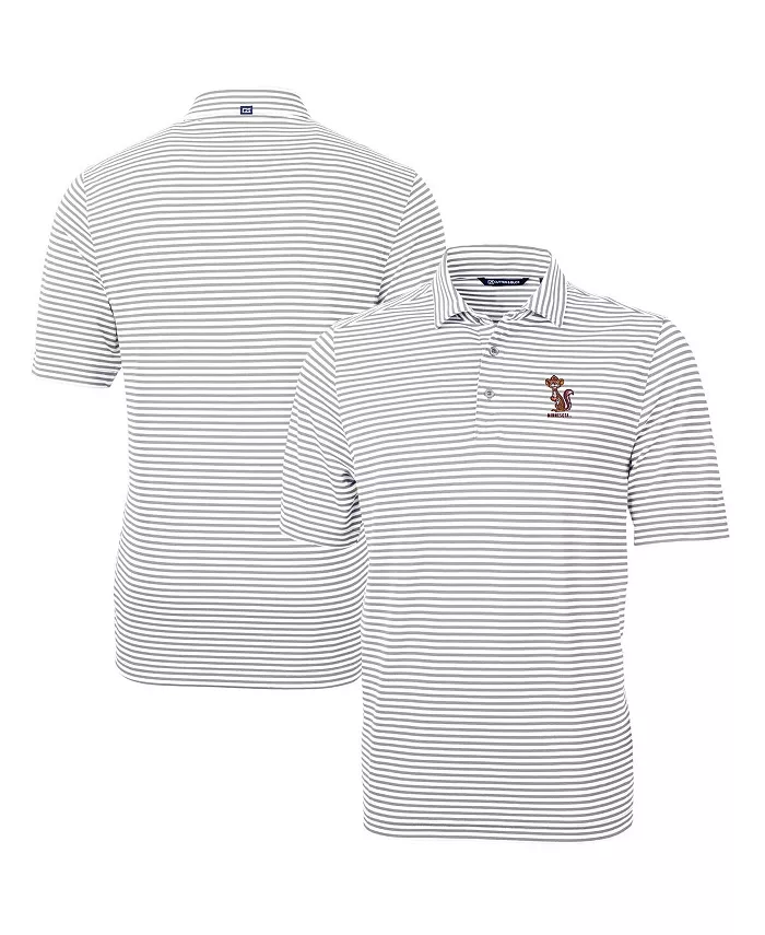 

Мужская поло Minnesota Golden Gophers Vault DryTec Virtue Eco Pique Stripe Cutter & Buck, красный