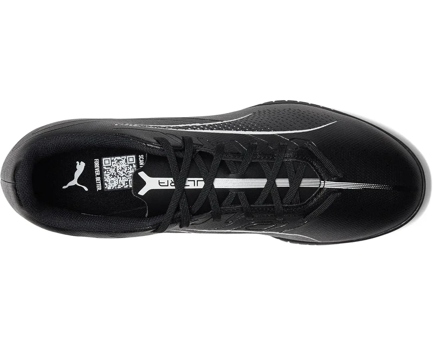 Футбольные бутсы Puma Ultra 5 Play 107905-02 s, черно-белые, низкие, для искусственного газона HTAT845 — фото 3